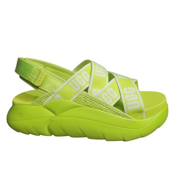 UGG Women La Cloud Sandals 1110090 Lime Volt Green - Picture 3 of 11